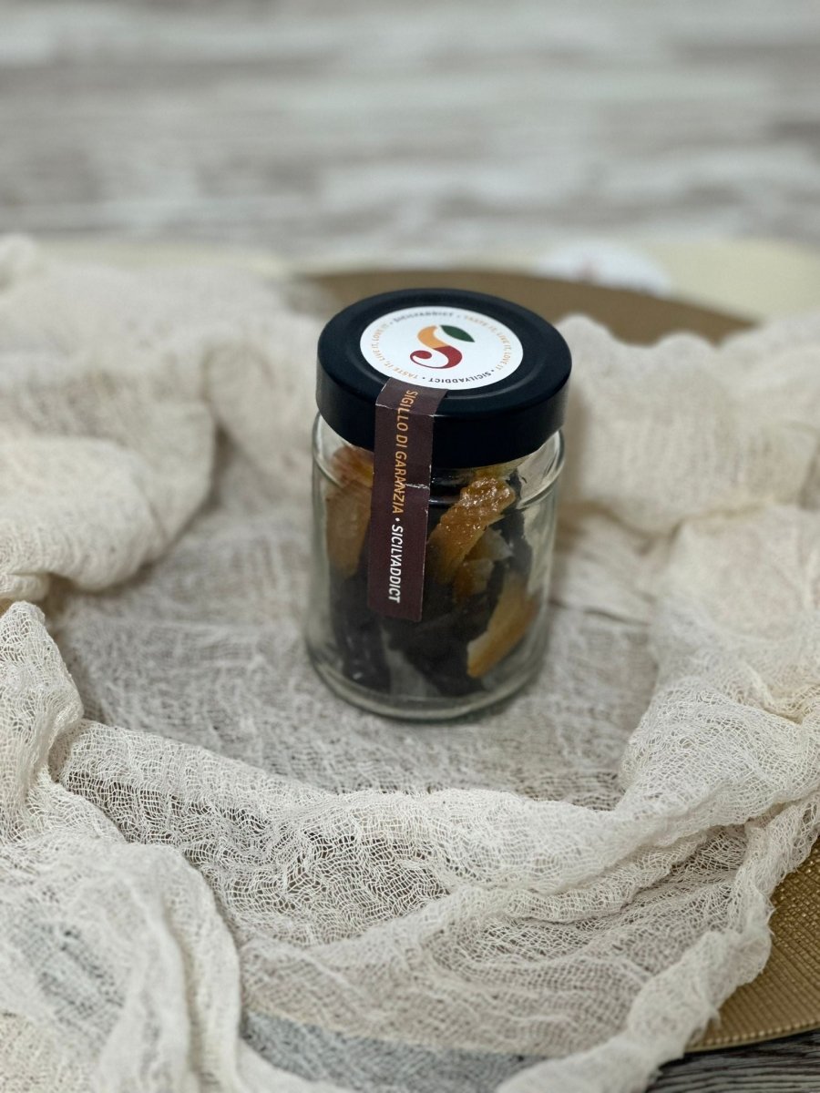 Scorzette d'arancia al cioccolato 80g - SicilyAddict