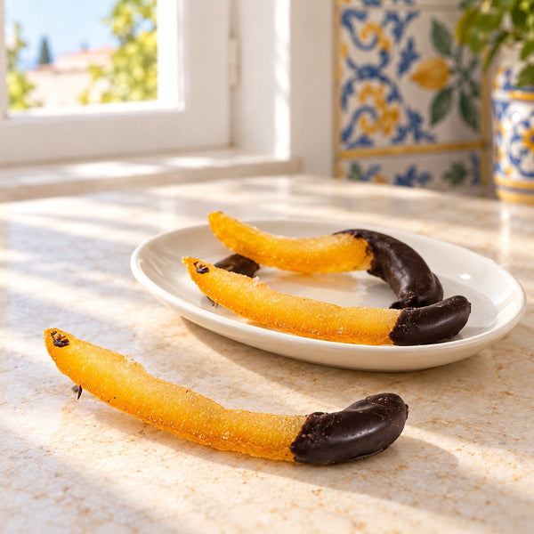 Scorzette d'arancia al cioccolato 80g - SicilyAddict