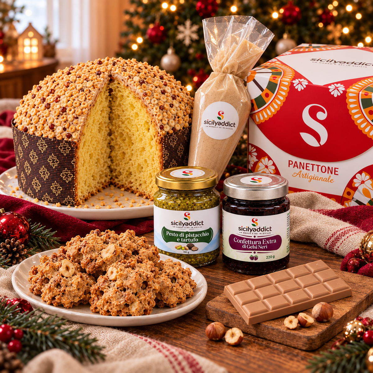 SicilyBox Boscaiola con la selezione aggiornata per Natale e confezione regalo SicilyAddict.