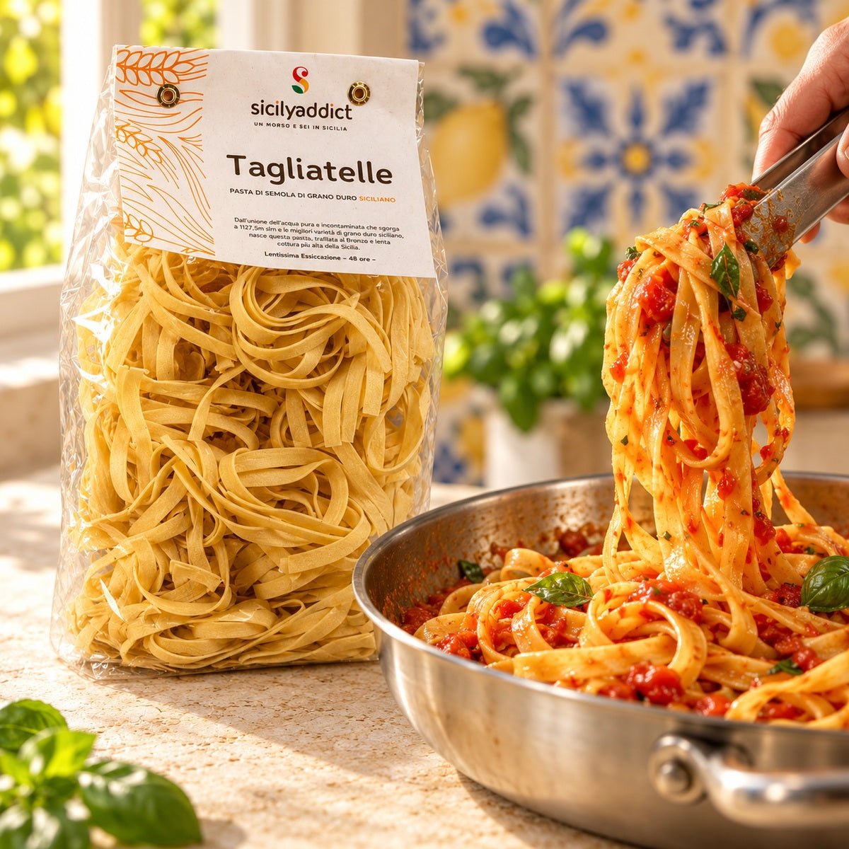 Tagliatelle Artigianali grano 100% siciliano 500g - SicilyAddict