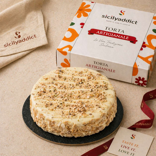 Torta con mandorle, nocciole e pistacchi 600g - SicilyAddict
