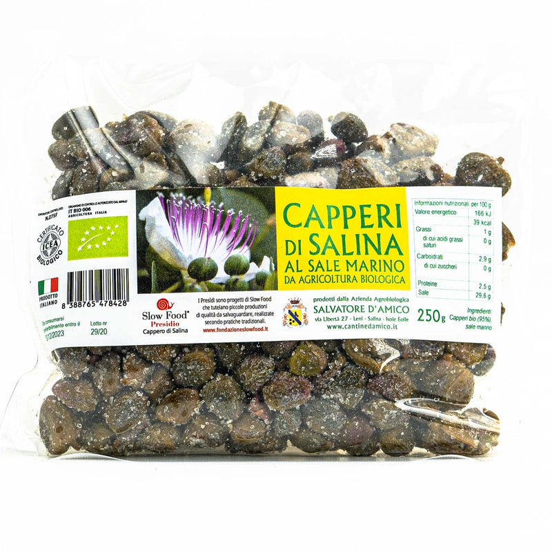 Organic Salina Caper with Sea Salt Slow Food Presidium 250 g 