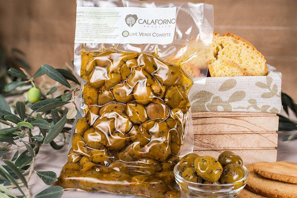 Seasoned green olives 300g