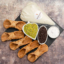 Sicilybox pistachio stuffed panettone 1.1 kg + Sicilian cannoli kit