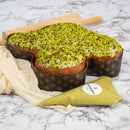 Artisanal chocolate and pistachio dove Ciokopistacchio