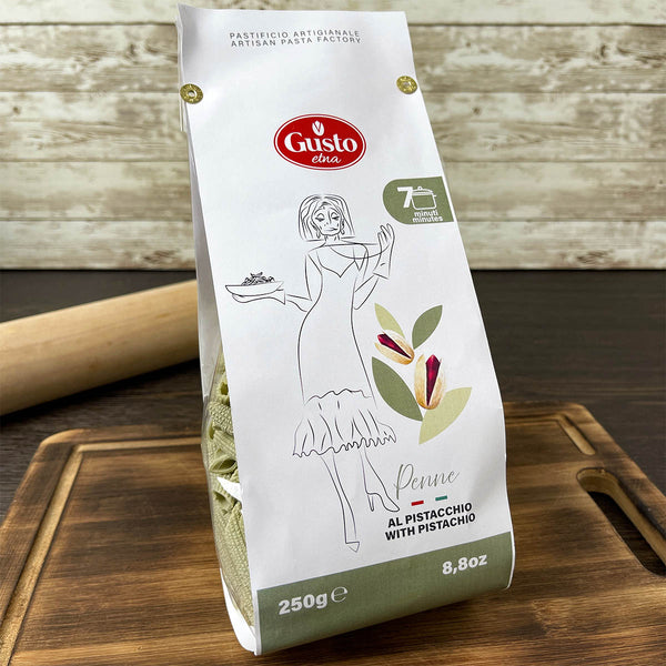 Pasta artiginale al Pistacchio fomato Penne 250 g