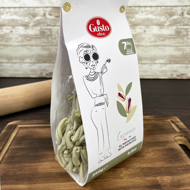 Pasta artiginale al Pistacchio fomato Caserecce 250 g