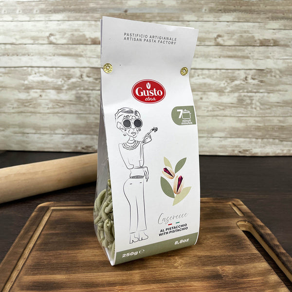 Pasta artiginale al Pistacchio fomato Caserecce 250 g