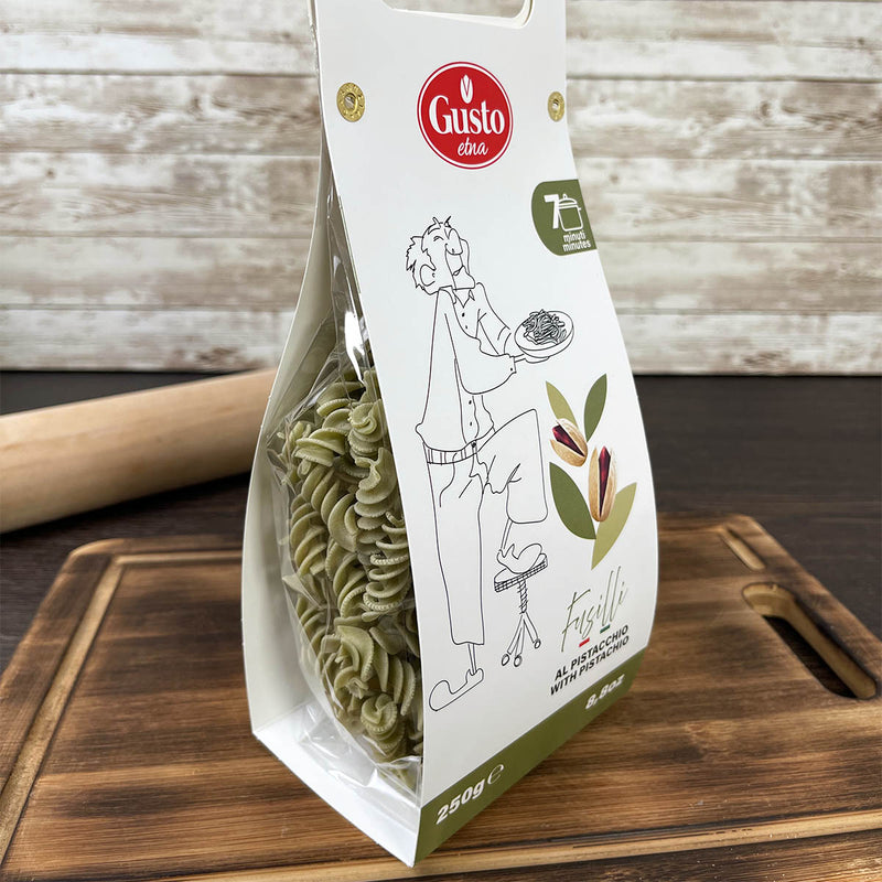 Pasta artiginale al Pistacchio fomato Fusilli 250 g