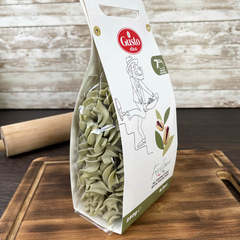 Pasta artiginale al Pistacchio fomato Fusilloni 250 g
