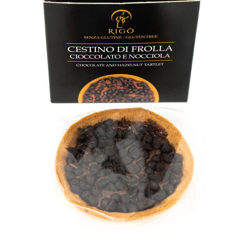 Cestino di frolla cioccolato e nocciola artigianale senza glutine 60 g