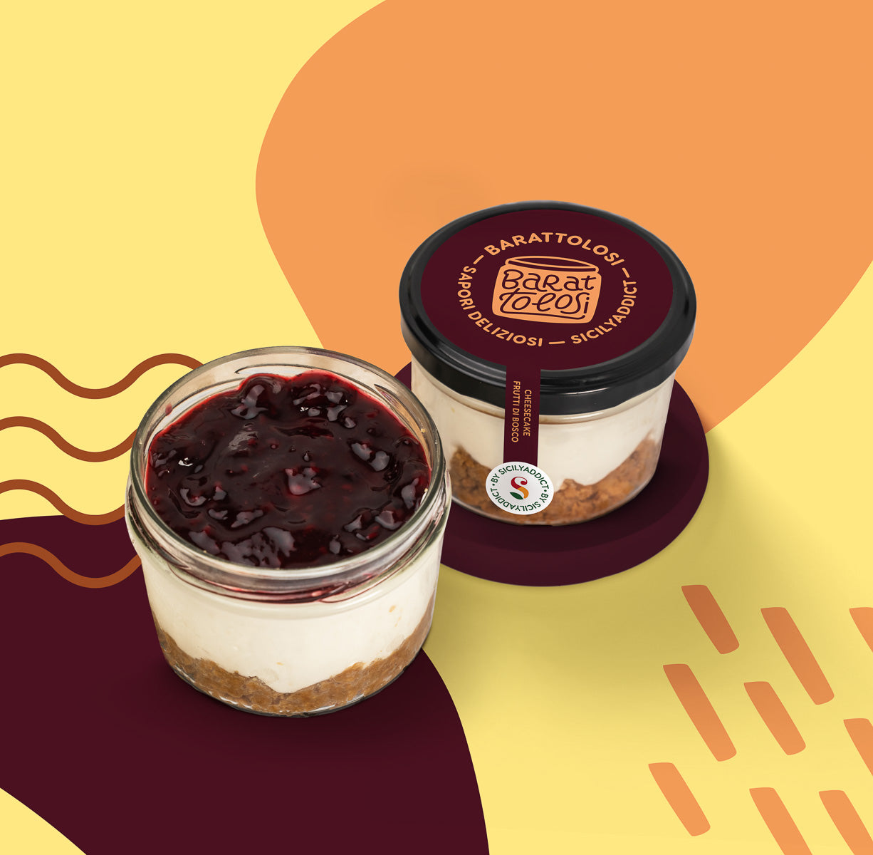 Cheesecake ai frutti di bosco in barattolo 160g