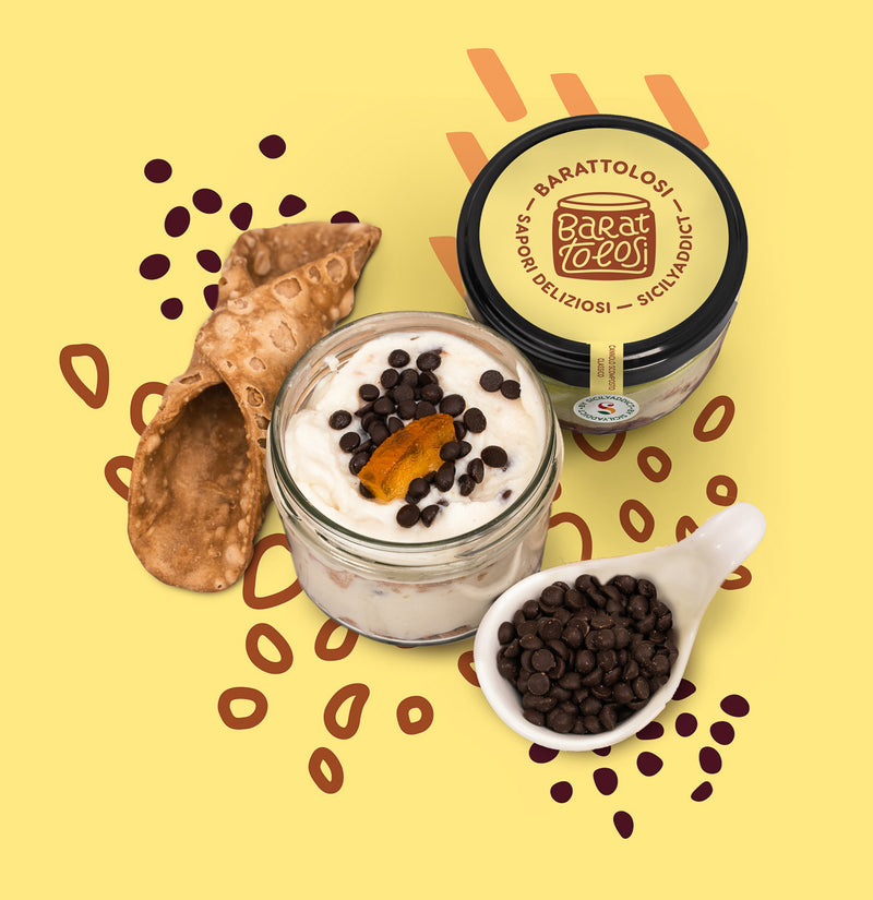 Cannolo siciliano scomposto in barattolo 140g