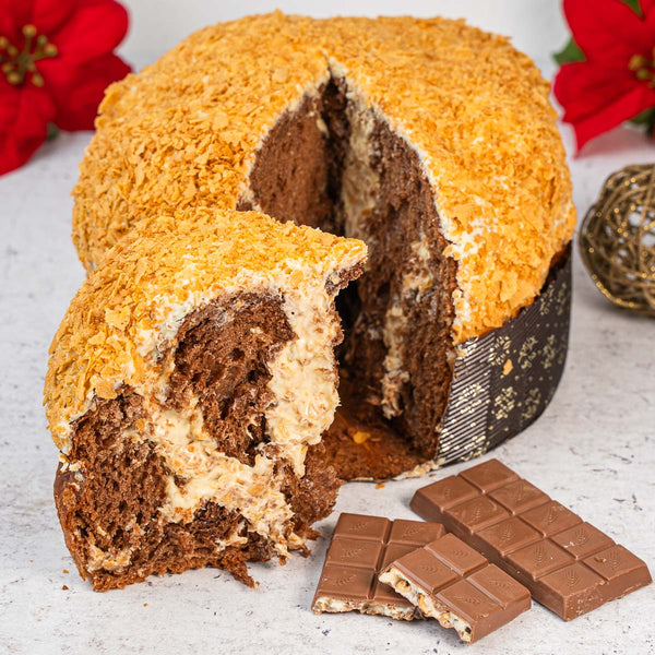 Panettone artigianale al cioccolato bianco e cereali ciokocereali