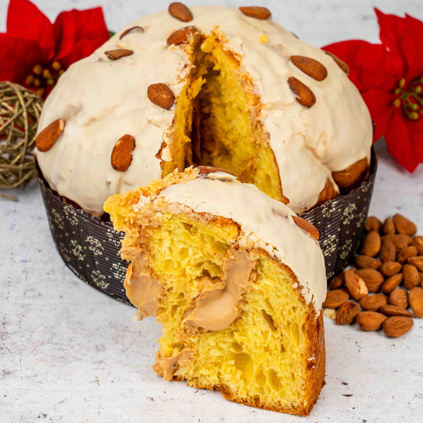 Panettone artigianale farcito alla mandorla 1,1 kg