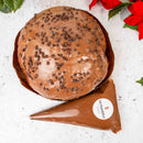 Panettone artigianale al cioccolato 1kg con crema al cioccolato in sac a poche da 200g