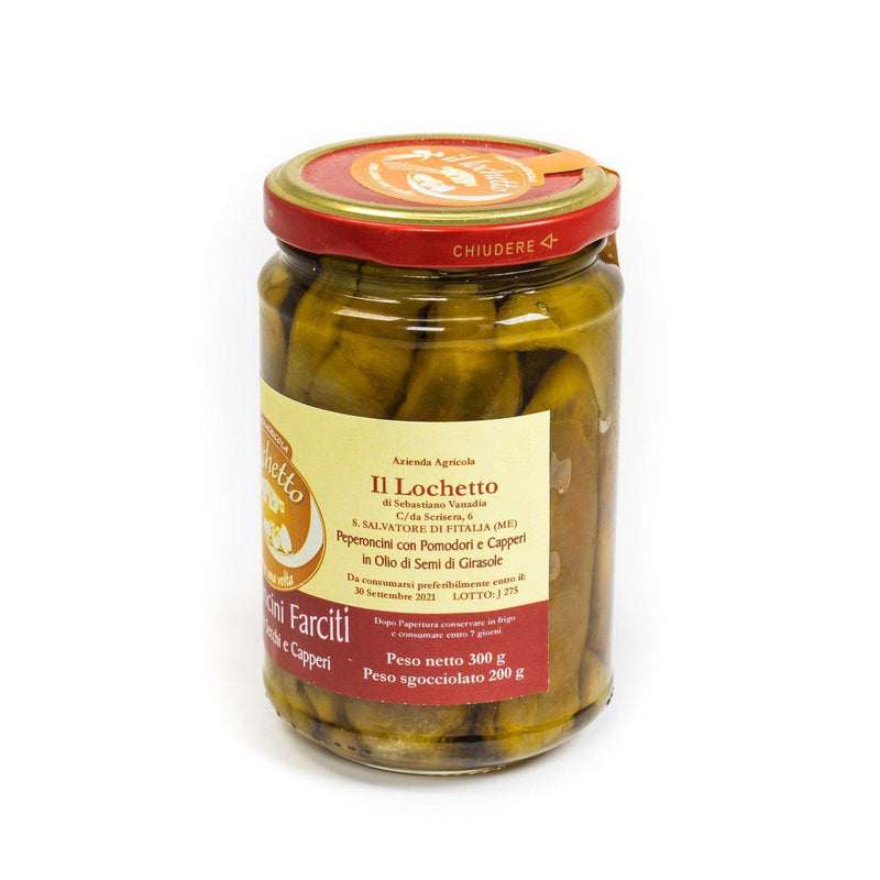 Peperoncini farciti con pomodori secchi e capperi 300 g