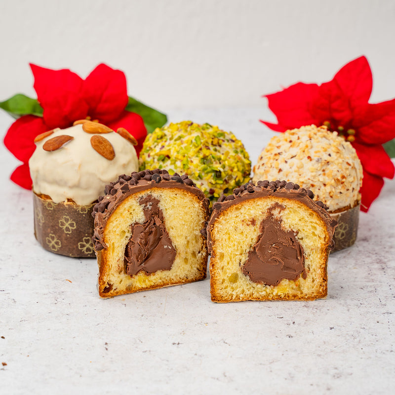Panettoncino artigianale farcito al cioccolato al latte 110g