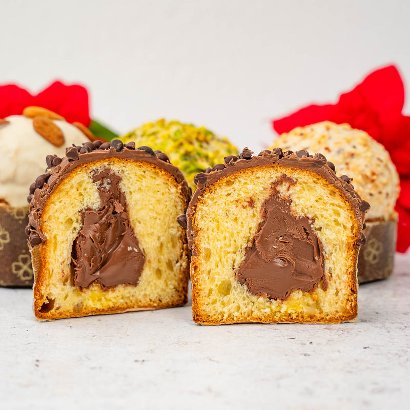 Panettoncino artigianale farcito al cioccolato al latte 110g