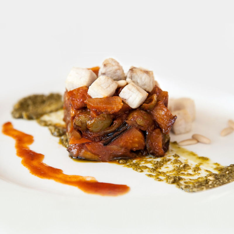 Caponata di melanzane e pesce spada 200g