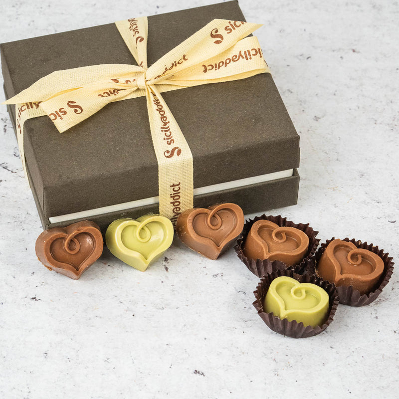 Cioccolatini fondenti a forma di cuore - senza lattosio e senza glutine 