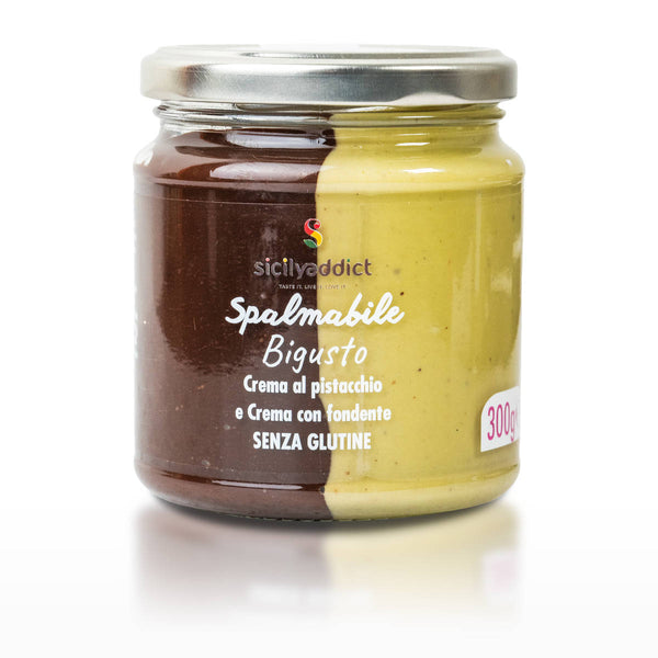 Crema bigusto al pistacchio e cioccolato fondente 300 g