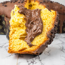 Colomba artigianale al cioccolato al latte 1kg con crema al cioccolato in sac a poche