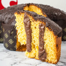 Colomba artigianale fondente 1kg con crema al cioccolato fondente in sac a poche