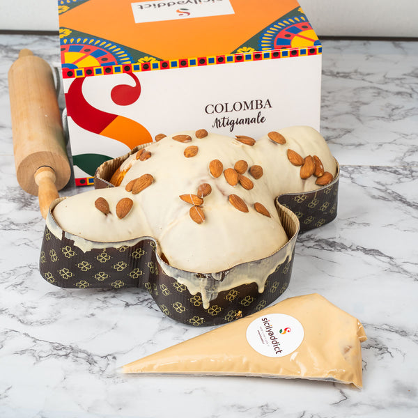 Colomba Artigianale alle Mandorle 1kg con Crema alla Mandorla in Sac à Poche