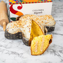 Colomba artigianale alla nocciola 1kg con crema alla nocciola in sac a poche