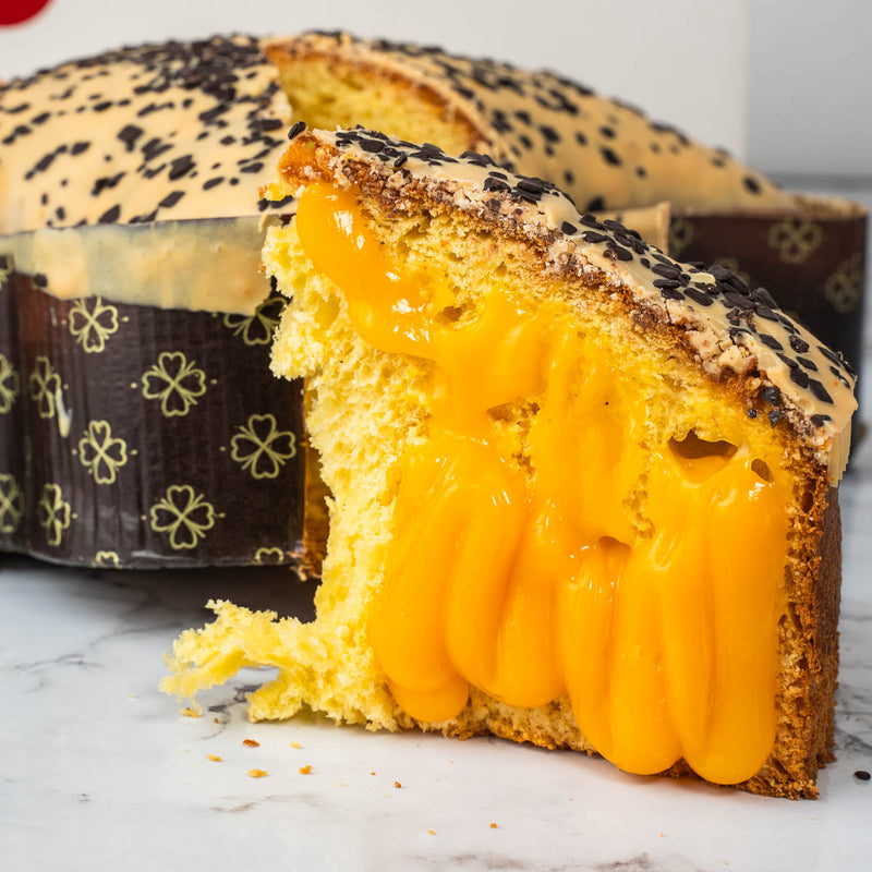 Colomba artigianale all'arancia 1kg con sac a poche di crema d'arancia