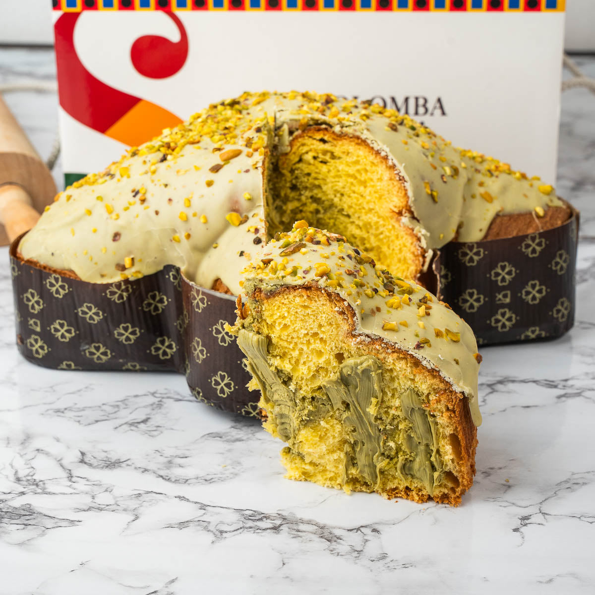 Colomba artigianale la Pistacchiosa 1,3kg extrafarcita con 500g di pistacchio