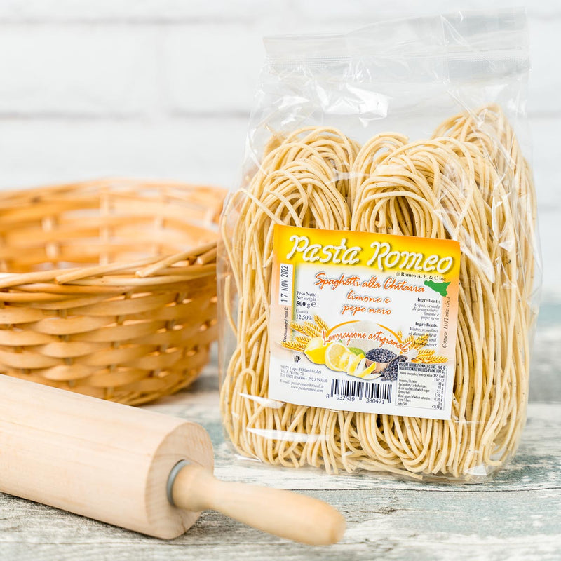 Spaghetti alla Chitarra Limone e Pepe Nero 500 g