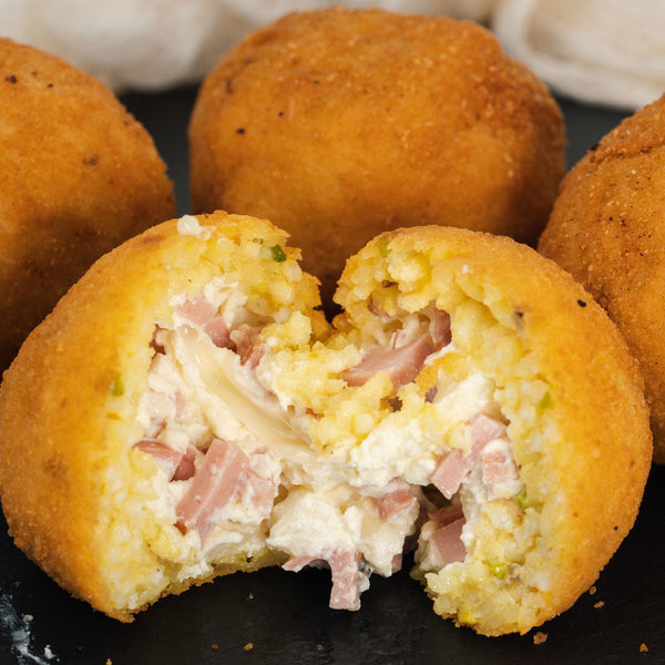 Arancini al limone con mortadella e formaggio fresco - SicilyAddict
