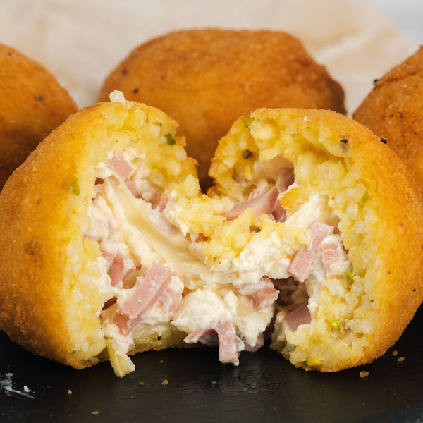 Arancini al limone con mortadella e formaggio fresco - SicilyAddict