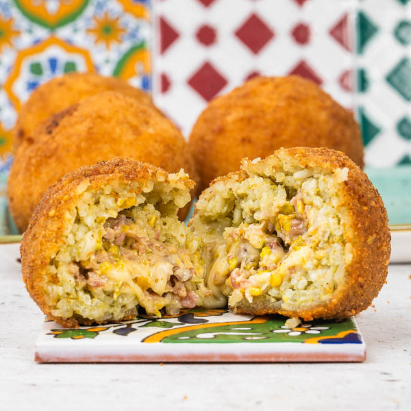 Arancini pistacchio e speck - SicilyAddict