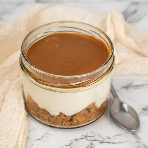 Cheesecake al caramello salato in barattolo 160g - SicilyAddict