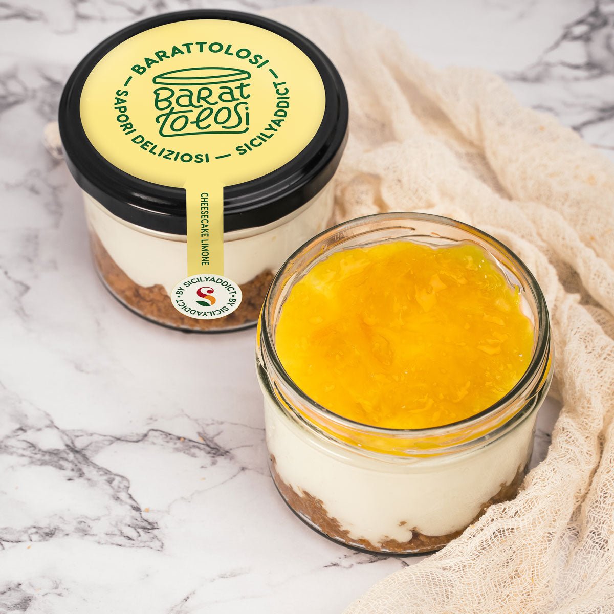 Cheesecake al limone in barattolo 160g - SicilyAddict