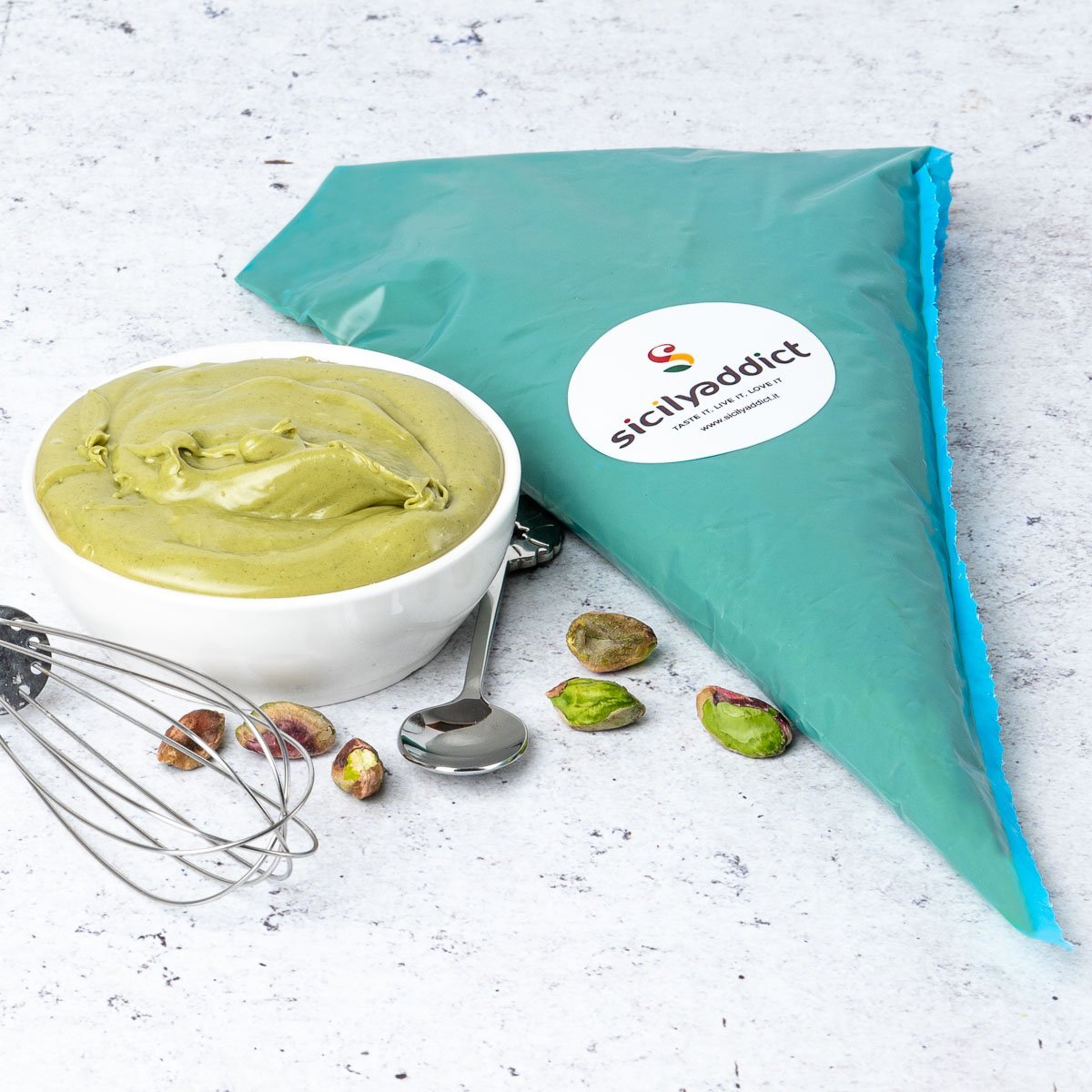 Crema di pistacchio in sac à poche 300g - SicilyAddict