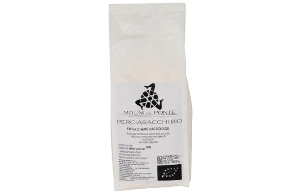 Farina di grano duro bio Perciasacchi molito a pietra 1 kg - SicilyAddict