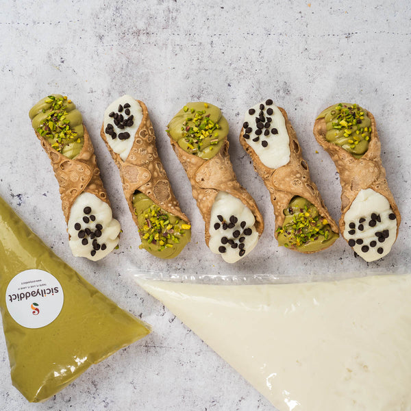Kit cannoli con ricotta e crema di pistacchio - SicilyAddict