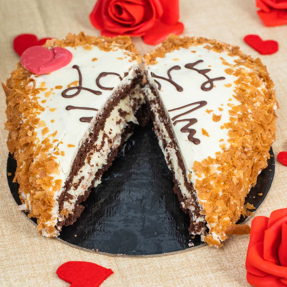 Torta artigianale al cioccolato bianco e cereali Cerealove 600g con Confezione Regalo - SicilyAddict