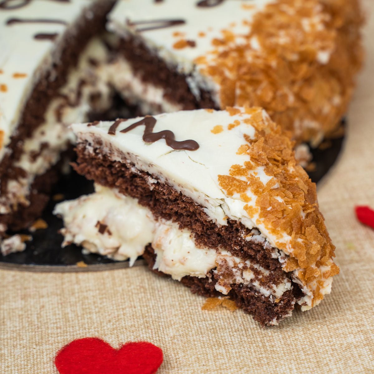 Torta artigianale al cioccolato bianco e cereali Cerealove 600g con Confezione Regalo - SicilyAddict