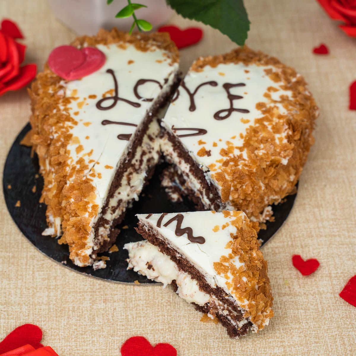 Torta artigianale al cioccolato bianco e cereali Cerealove 600g con Confezione Regalo - SicilyAddict
