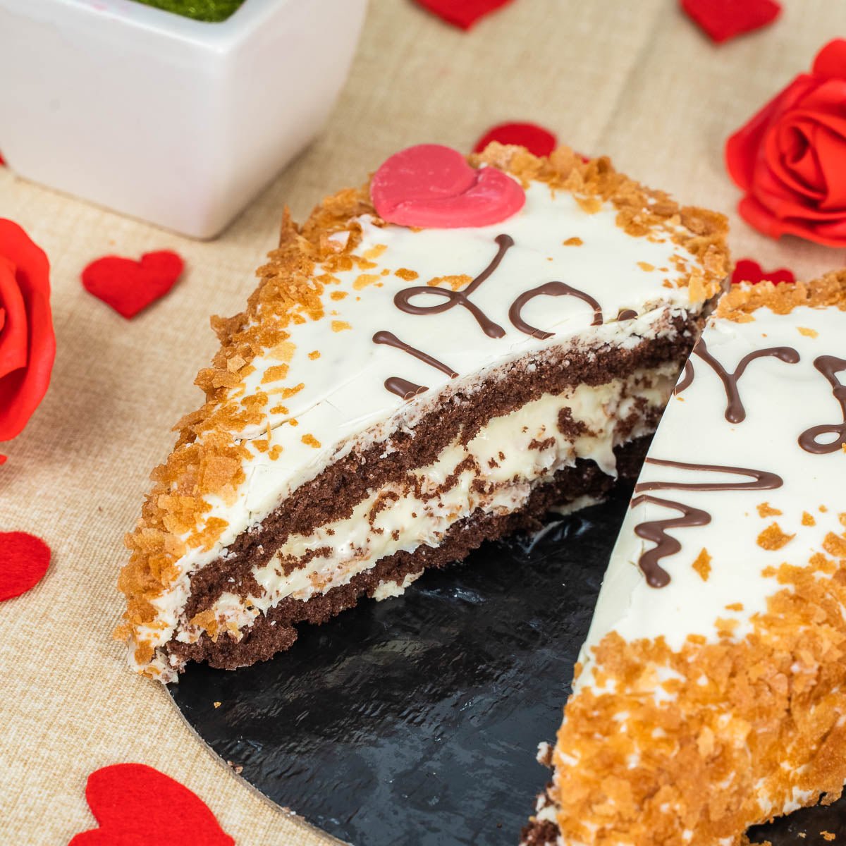 Torta artigianale al cioccolato bianco e cereali Cerealove 600g con Confezione Regalo - SicilyAddict
